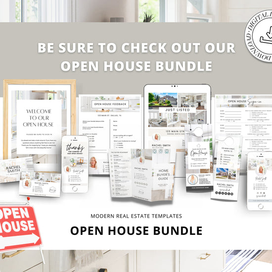 Open House Flyer | Real Estate Open House Flyer Template | Just Listed Flyer | Real Estate Marketing | Editable Canva Template | Postcard