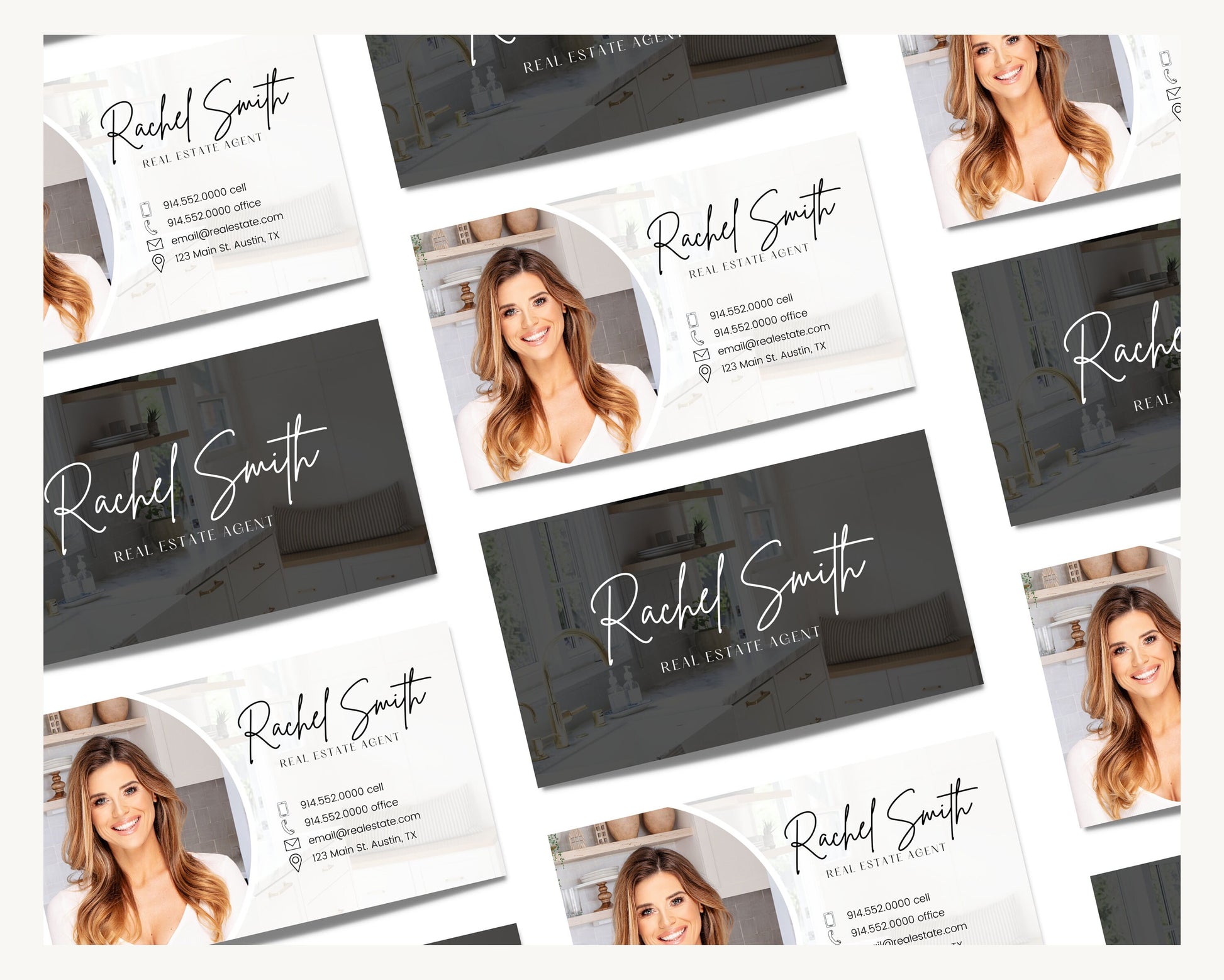 Digital Business Card & Business Card Bundle | Real Estate Marketing | Modern Real Estate Business Card | Entrepreneur | Canva Template