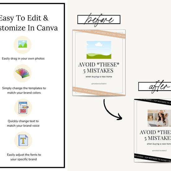 May Real Estate Captions & 31 Matching Real Estate Canva Posts | Real Estate Instagram Posts | Real Estate Marketing | Canva Template