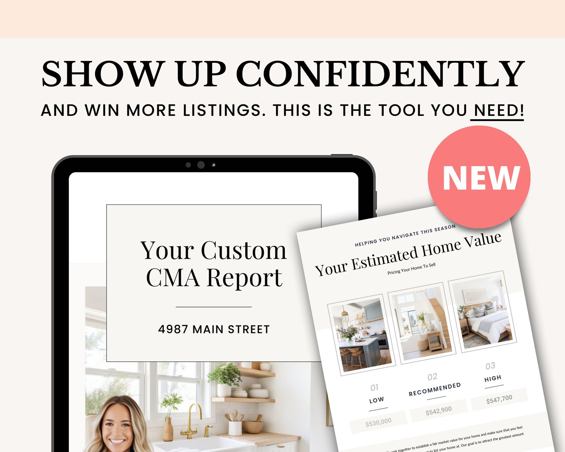 Home Equity Report | CMA Packet Clients | Comparative Market Analysis | Listing Presentation | Seller Guide Real Estate Prospecting | Canva