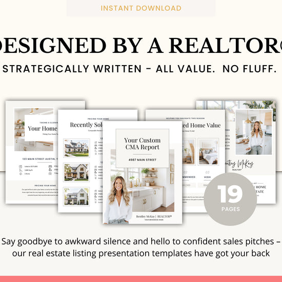 Home Equity Report | CMA Packet Clients | Comparative Market Analysis | Listing Presentation | Seller Guide Real Estate Prospecting | Canva