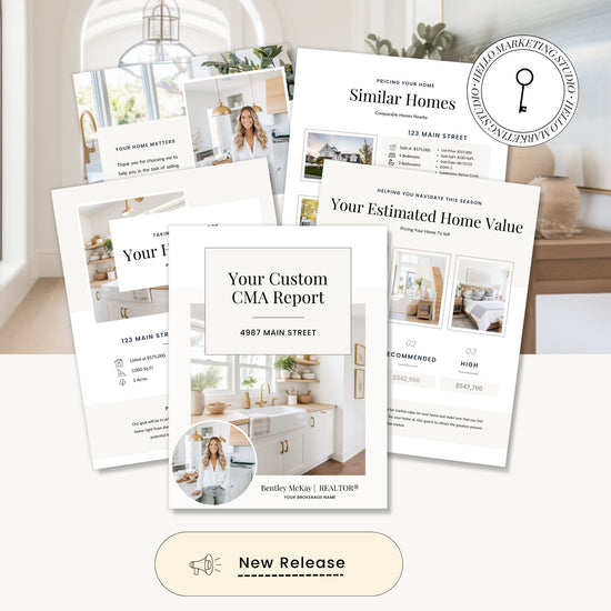 Home Equity Report | CMA Packet Clients | Comparative Market Analysis | Listing Presentation | Seller Guide Real Estate Prospecting | Canva