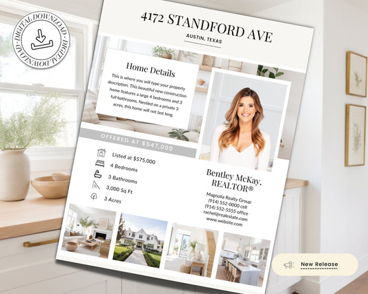 Open House Packet | Listing Flyer | Open House Sign In Sheet | Real Estate Marketing | Home Buyer Guide | Real Estate Home Feature Sheet