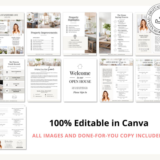 Open House Packet | Listing Flyer | Open House Sign In Sheet | Real Estate Marketing | Home Buyer Guide | Real Estate Home Feature Sheet