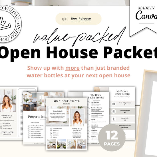 Open House Packet | Listing Flyer | Open House Sign In Sheet | Real Estate Marketing | Home Buyer Guide | Real Estate Home Feature Sheet