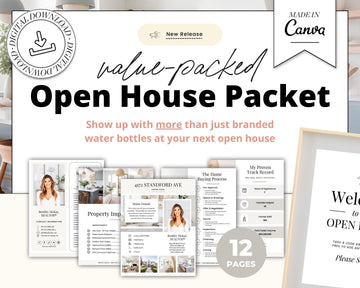 Open House Packet | Listing Flyer | Open House Sign In Sheet | Real Estate Marketing | Home Buyer Guide | Real Estate Home Feature Sheet