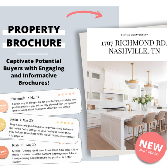 Real Estate Brochure | Property Brochure | Open House Brochure | For Sale Flyer | Listing Flyer | Real Estate Marketing | Brochure Template