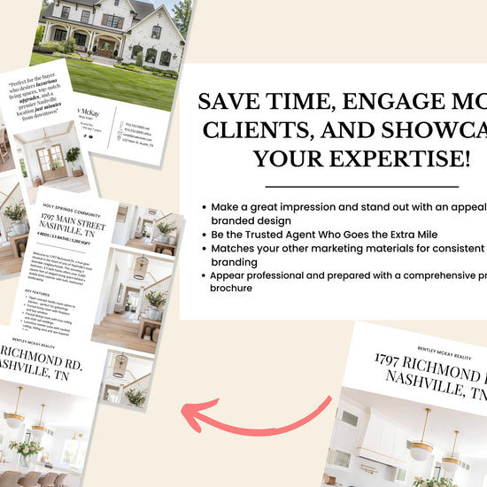 Real Estate Brochure | Property Brochure | Open House Brochure | For Sale Flyer | Listing Flyer | Real Estate Marketing | Brochure Template