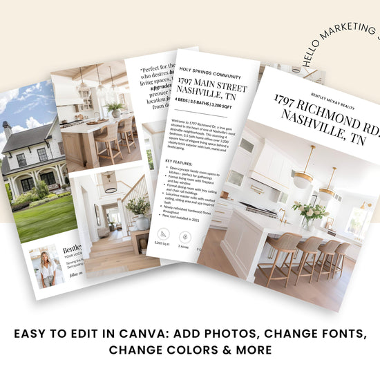 Real Estate Brochure | Property Brochure | Open House Brochure | For Sale Flyer | Listing Flyer | Real Estate Marketing | Brochure Template