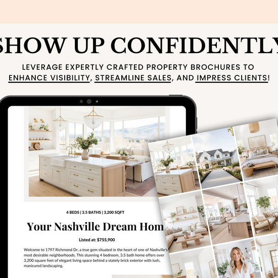 Real Estate Brochure | Property Brochure | Open House Brochure | For Sale Flyer | Listing Flyer | Real Estate Marketing | Brochure Template