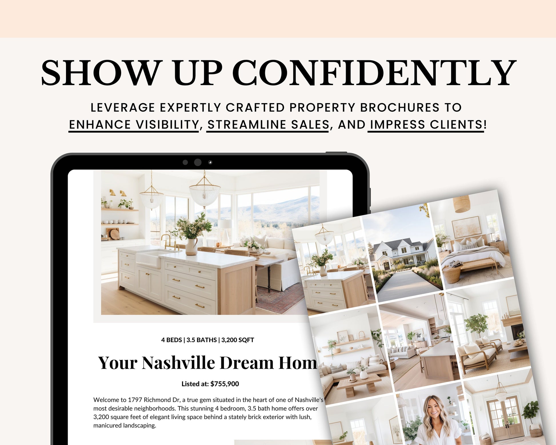 Real Estate Brochure | Property Brochure | Open House Brochure | For Sale Flyer | Listing Flyer | Real Estate Marketing | Brochure Template