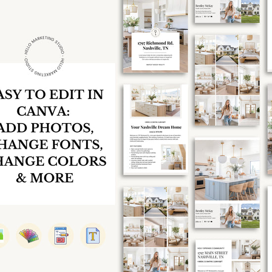 Real Estate Brochure | Property Brochure | Open House Brochure | For Sale Flyer | Listing Flyer | Real Estate Marketing | Brochure Template