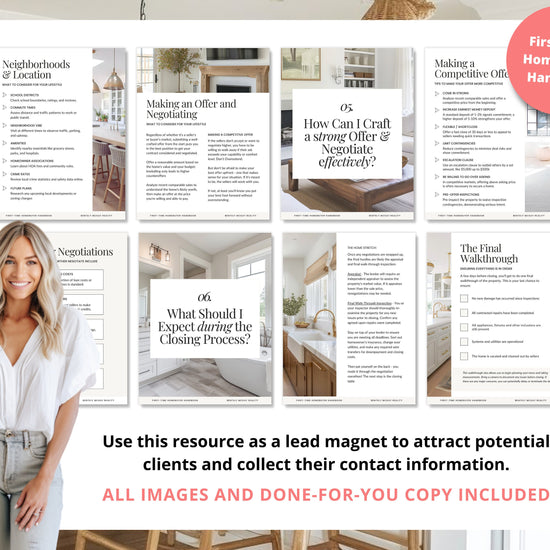 First-Time Home Buyer Guide | Home Buyer Packet | Real Estate Marketing | Real Estate Canva Template | Buyer Roadmap | First-Time Home Buyer