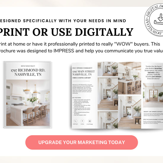 Real Estate Brochure | Property Brochure | Open House Brochure | For Sale Flyer | Listing Flyer | Real Estate Marketing | Brochure Template