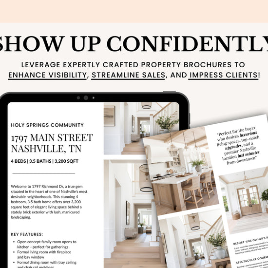 Real Estate Brochure | Property Brochure | Open House Brochure | For Sale Flyer | Listing Flyer | Real Estate Marketing | Brochure Template