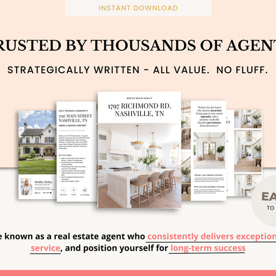 Real Estate Brochure | Property Brochure | Open House Brochure | For Sale Flyer | Listing Flyer | Real Estate Marketing | Brochure Template