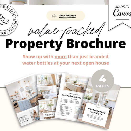 Real Estate Brochure | Property Brochure | Open House Brochure | For Sale Flyer | Listing Flyer | Real Estate Marketing | Brochure Template