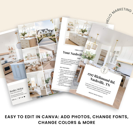 Real Estate Brochure | Property Brochure | Open House Brochure | For Sale Flyer | Listing Flyer | Real Estate Marketing | Brochure Template