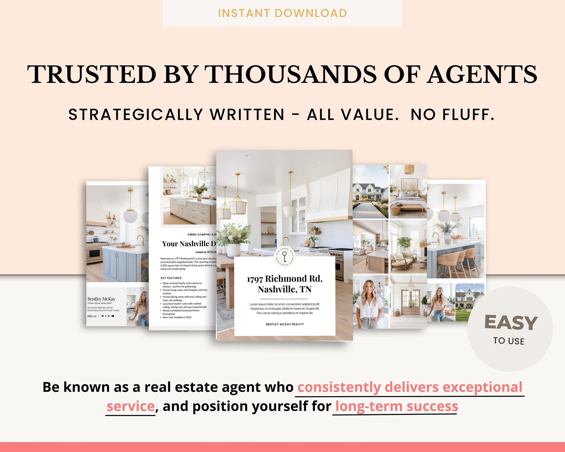 Real Estate Brochure | Property Brochure | Open House Brochure | For Sale Flyer | Listing Flyer | Real Estate Marketing | Brochure Template