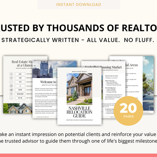 Real Estate Relocation Packet | City Welcome Guide | Lead Magnet | Realtor Marketing | Local Guide Template | City Guide Lead Magnet | Canva