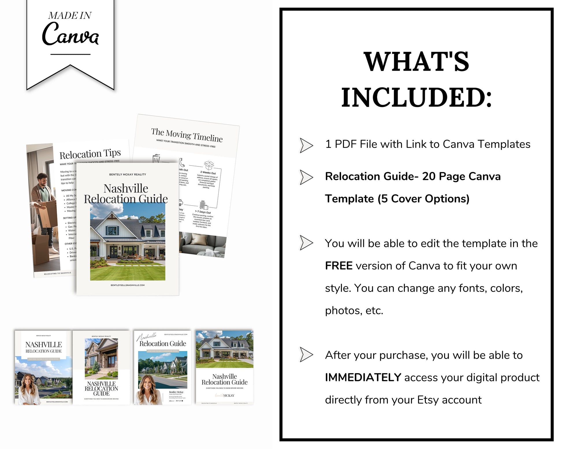 Real Estate Relocation Packet | City Welcome Guide | Lead Magnet | Realtor Marketing | Local Guide Template | City Guide Lead Magnet | Canva