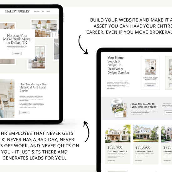 Real Estate Showit Website | Real Estate Agent Website Template | Showit Website Template | Website for Real Estate Marketing | Real Estate