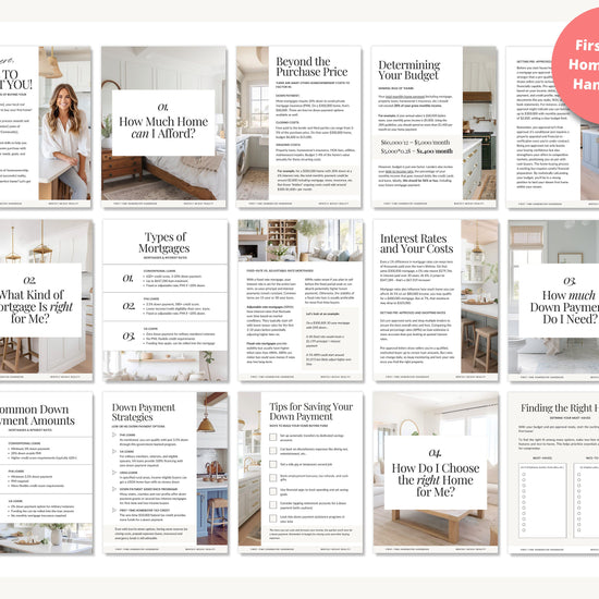First-Time Home Buyer Guide | Home Buyer Packet | Real Estate Marketing | Real Estate Canva Template | Buyer Roadmap | First-Time Home Buyer