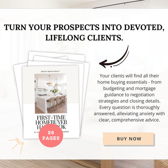 First-Time Home Buyer Guide | Home Buyer Packet | Real Estate Marketing | Real Estate Canva Template | Buyer Roadmap | First-Time Home Buyer