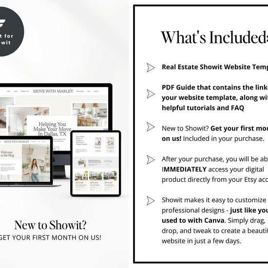 Real Estate Showit Website | Real Estate Agent Website Template | Showit Website Template | Website for Real Estate Marketing | Real Estate