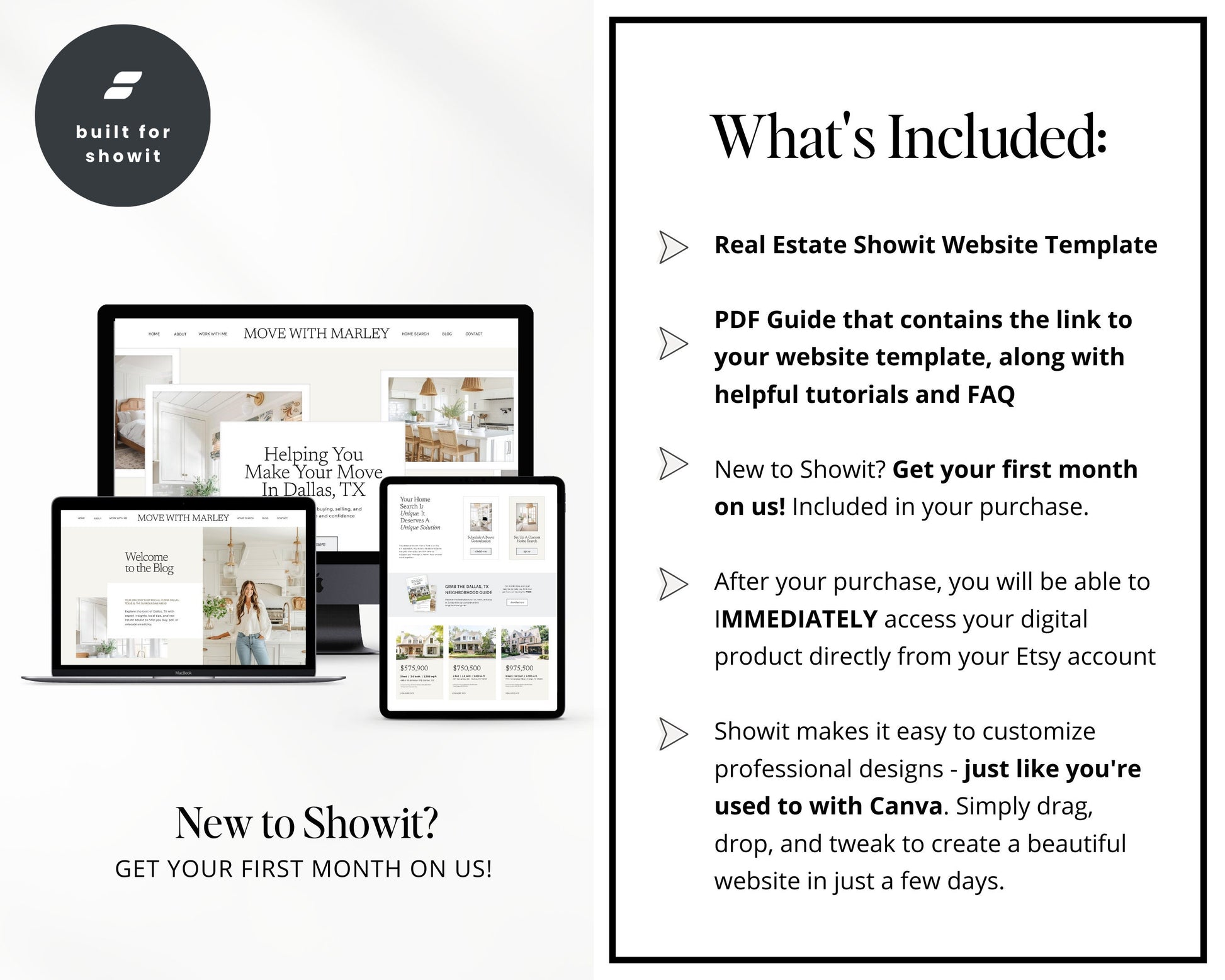 Real Estate Showit Website | Real Estate Agent Website Template | Showit Website Template | Website for Real Estate Marketing | Real Estate