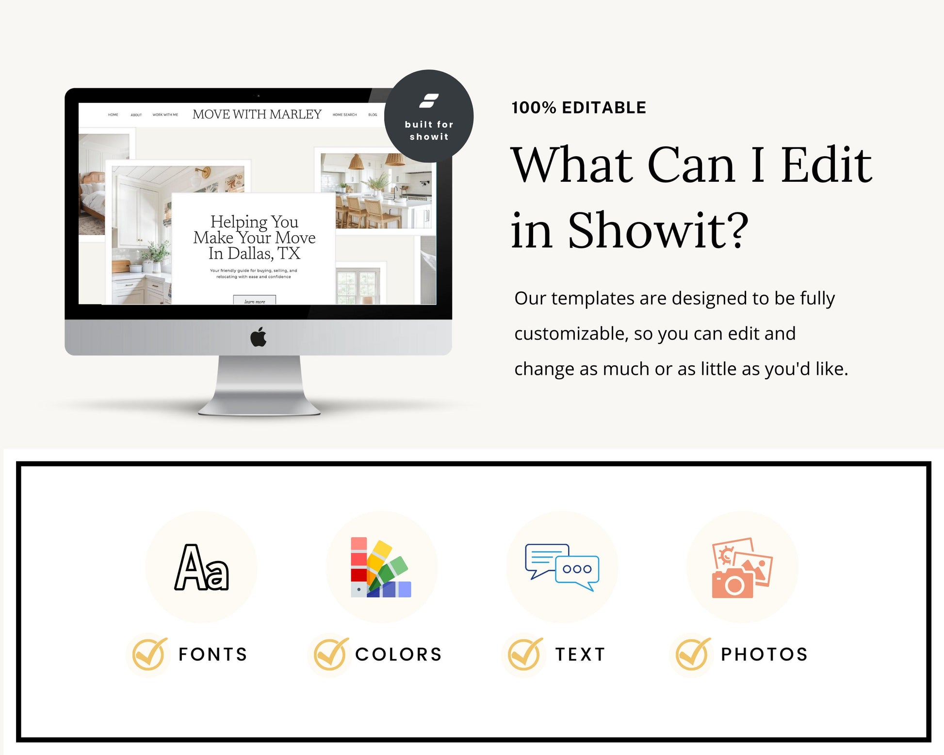 Real Estate Showit Website | Real Estate Agent Website Template | Showit Website Template | Website for Real Estate Marketing | Real Estate