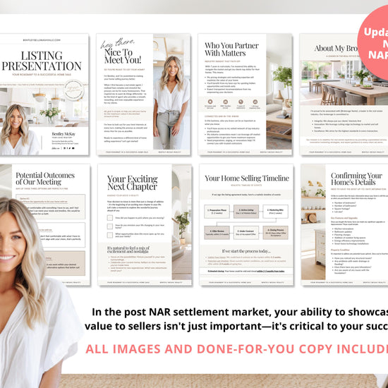 Real Estate Listing Presentation | NAR Settlement | Real Estate Marketing | Real Estate Canva Template | Listing Consultation | Home Seller