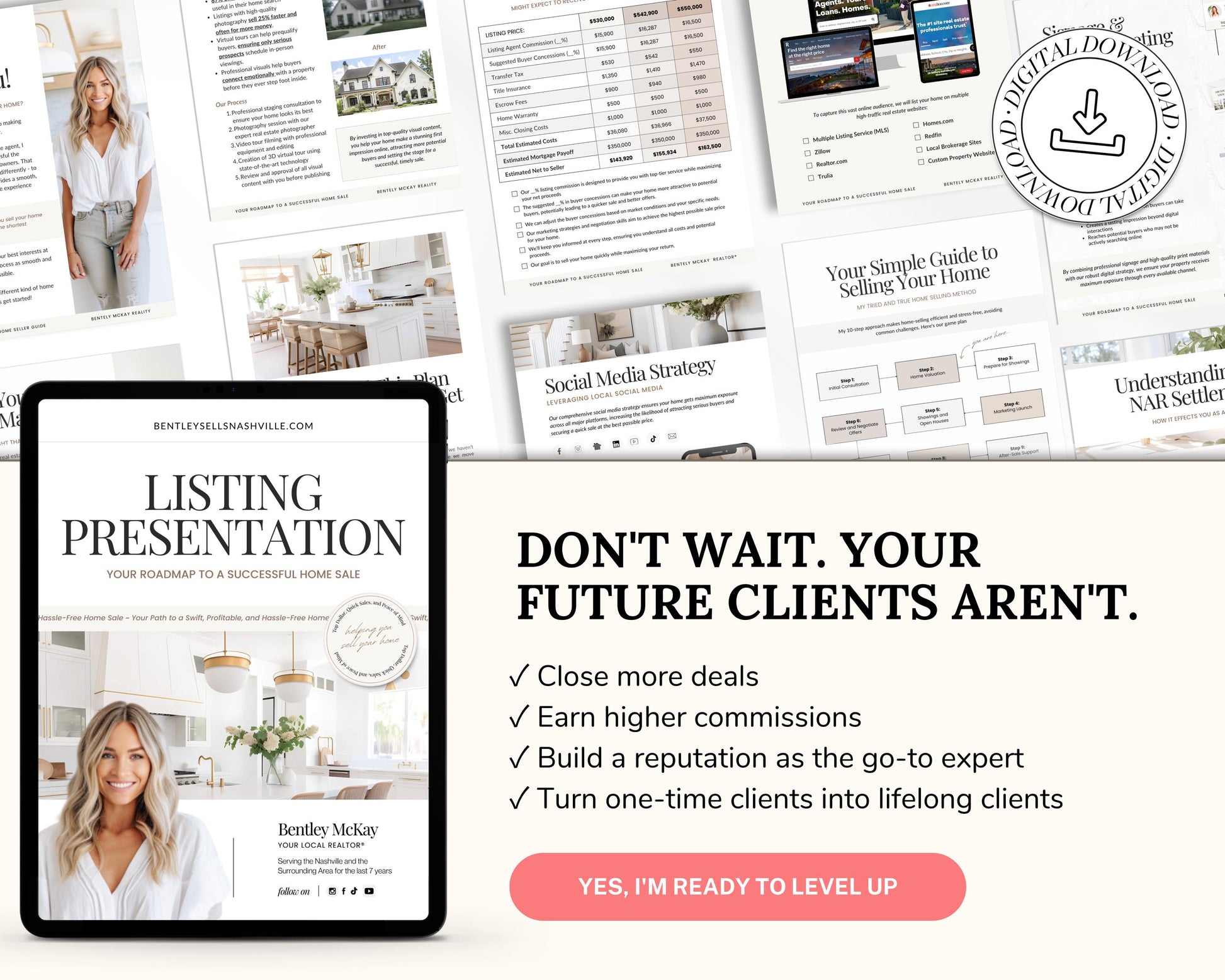 Real Estate Listing Presentation | NAR Settlement | Real Estate Marketing | Real Estate Canva Template | Listing Consultation | Home Seller