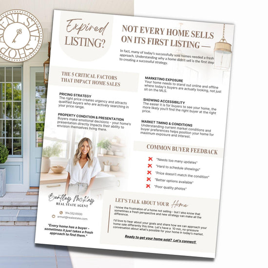 Real Estate Expired Listing Flyer | Real Estate Marketing | Canva Template | Real Estate Template | New Agent Flyer | Expired Listing Letter