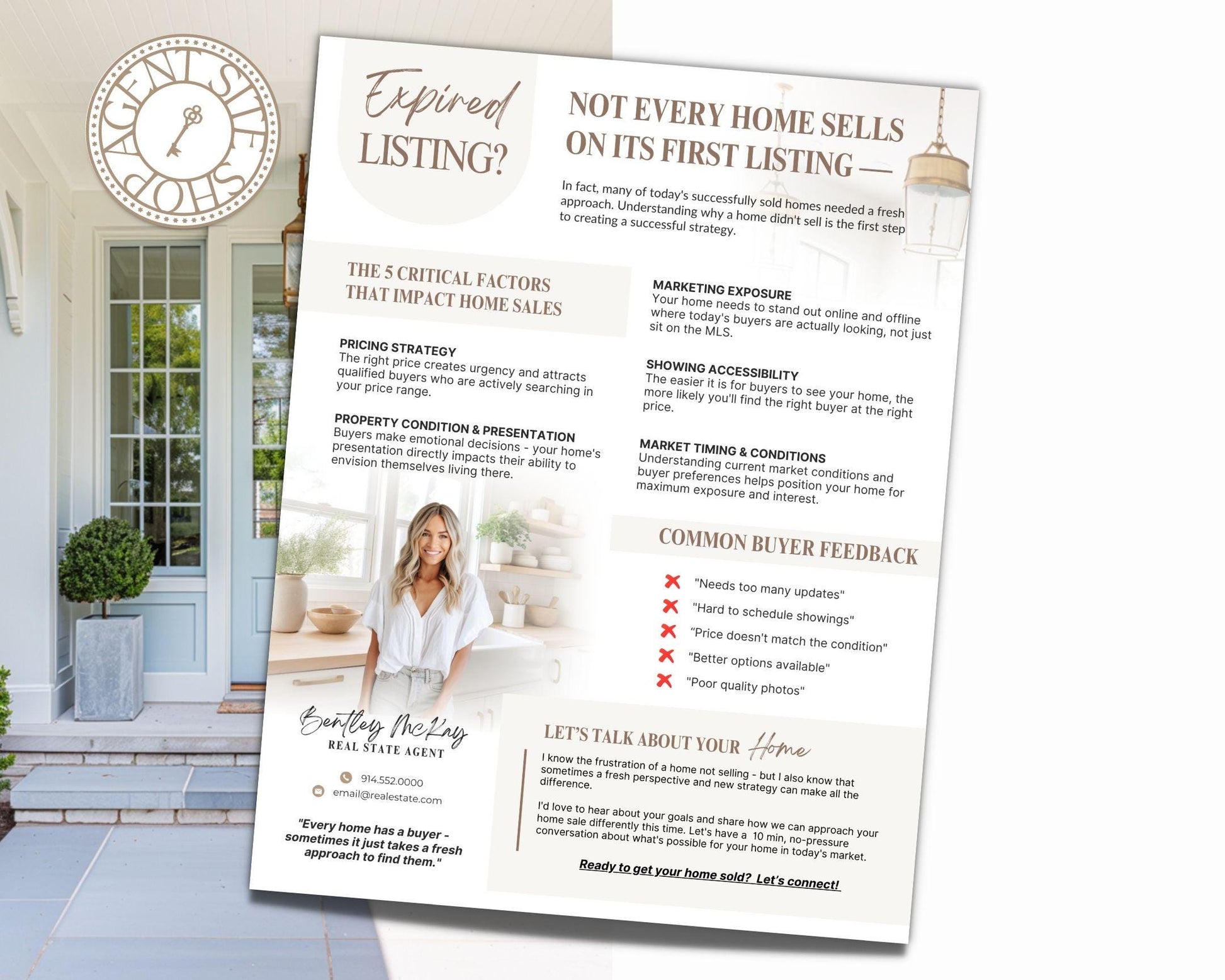 Real Estate Expired Listing Flyer | Real Estate Marketing | Canva Template | Real Estate Template | New Agent Flyer | Expired Listing Letter