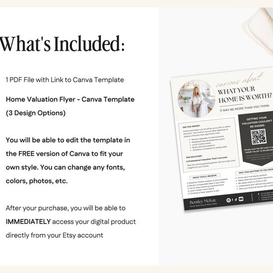 Home Value Marketing Flyer | Real Estate Canva Template | CMA Property Flyer | CMA Mailer | CMA Lead Magnet | Real Estate Lead Magnet Flyer