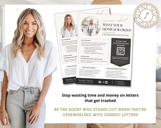 Home Value Marketing Flyer | Real Estate Canva Template | CMA Property Flyer | CMA Mailer | CMA Lead Magnet | Real Estate Lead Magnet Flyer