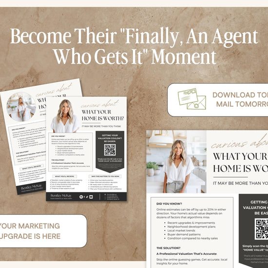 Home Value Marketing Flyer | Real Estate Canva Template | CMA Property Flyer | CMA Mailer | CMA Lead Magnet | Real Estate Lead Magnet Flyer