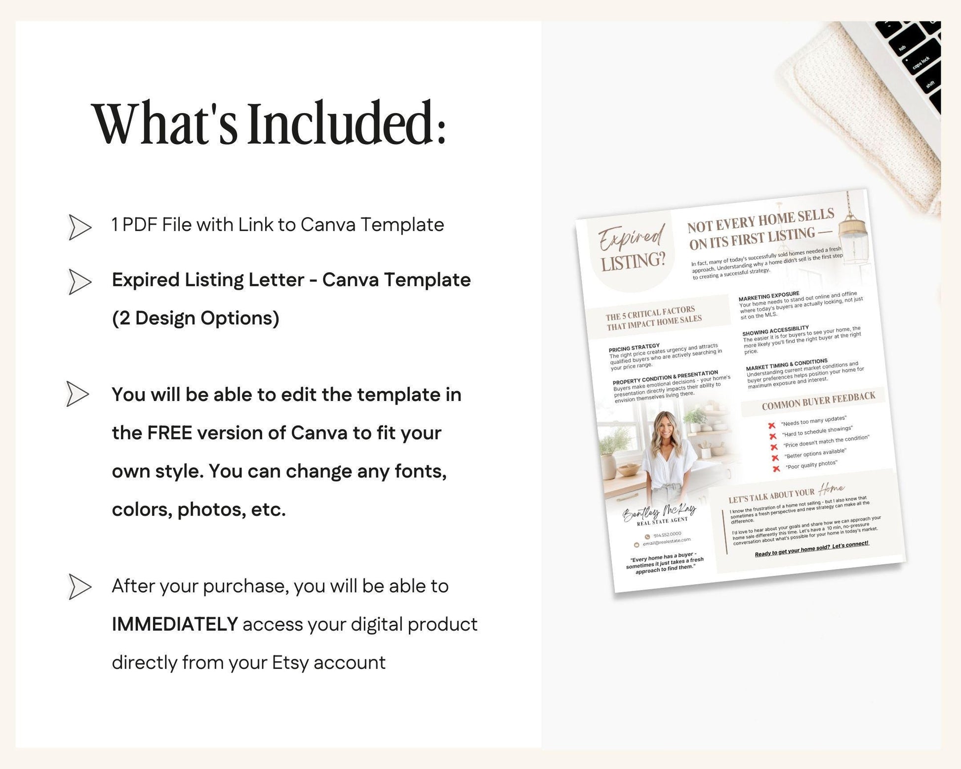 Real Estate Expired Listing Flyer | Real Estate Marketing | Canva Template | Real Estate Template | New Agent Flyer | Expired Listing Letter