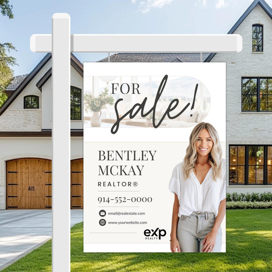 Real Estate Yard Sign Template | For Sale Sign | Property Sign | Modern For Sale Sign | Real Estate Sold Sign | Canva For Sale | Sign Rider