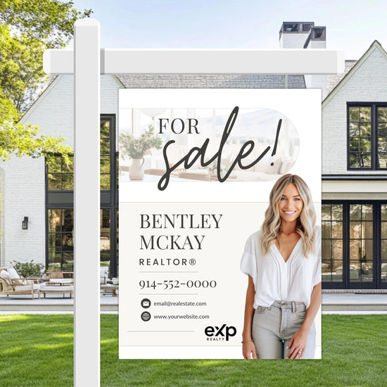Real Estate Yard Sign Template | For Sale Sign | Property Sign | Modern For Sale Sign | Real Estate Sold Sign | Canva For Sale | Sign Rider
