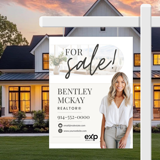 Real Estate Yard Sign Template | For Sale Sign | Property Sign | Modern For Sale Sign | Real Estate Sold Sign | Canva For Sale | Sign Rider