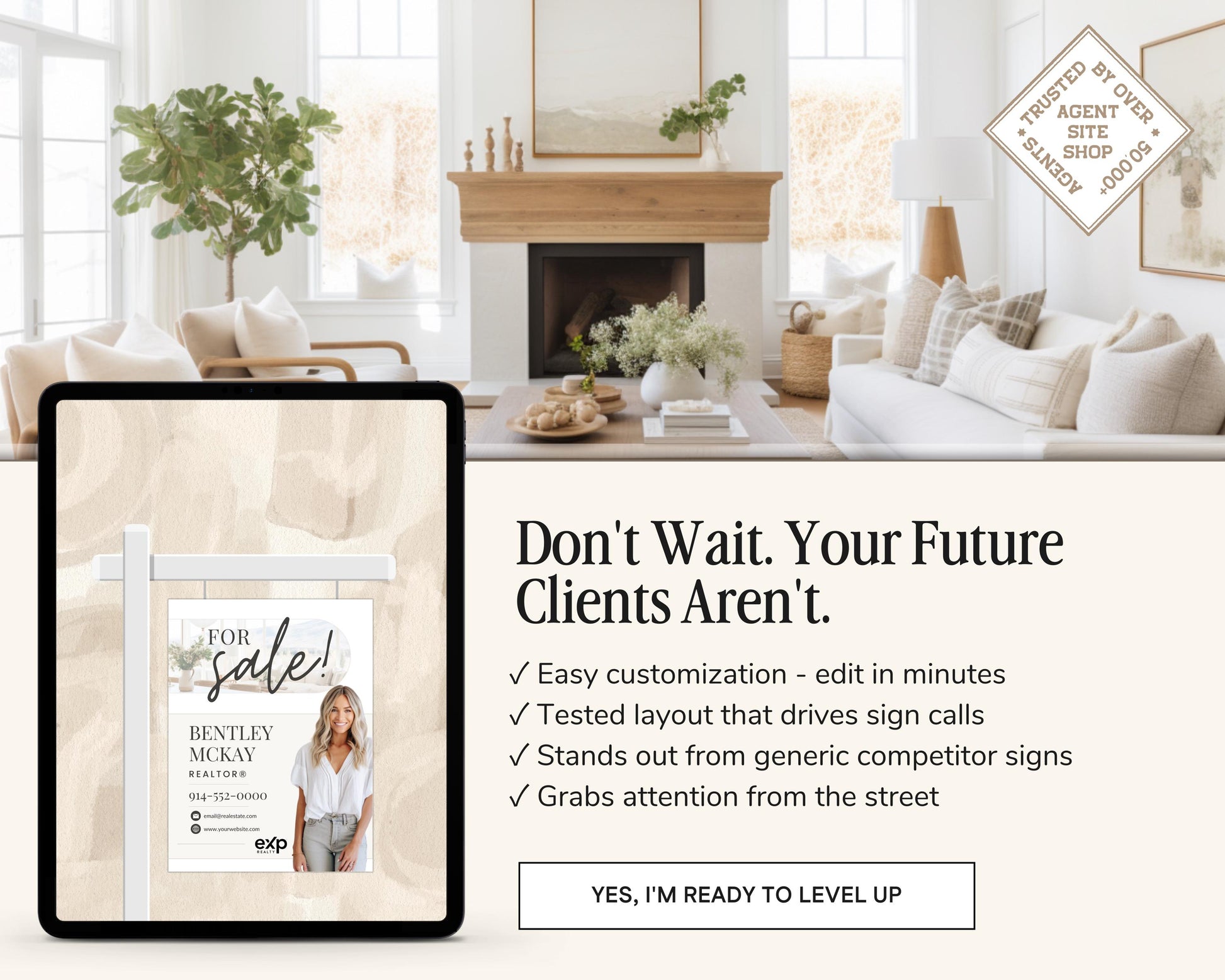 Real Estate Yard Sign Template | For Sale Sign | Property Sign | Modern For Sale Sign | Real Estate Sold Sign | Canva For Sale | Sign Rider