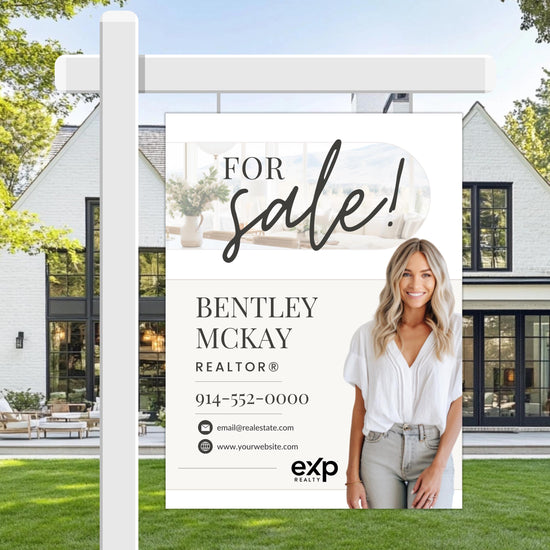 Real Estate Yard Sign Template | For Sale Sign | Property Sign | Modern For Sale Sign | Real Estate Sold Sign | Canva For Sale | Sign Rider