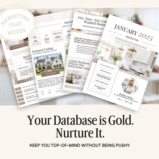 Real Estate January Newsletter | Real Estate Marketing | Real Estate Newsletter | Email Marketing | Canva Template | Printable | New Year