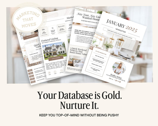 Real Estate January Newsletter | Real Estate Marketing | Real Estate Newsletter | Email Marketing | Canva Template | Printable | New Year