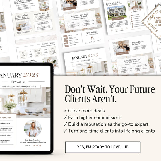 Real Estate January Newsletter | Real Estate Marketing | Real Estate Newsletter | Email Marketing | Canva Template | Printable | New Year