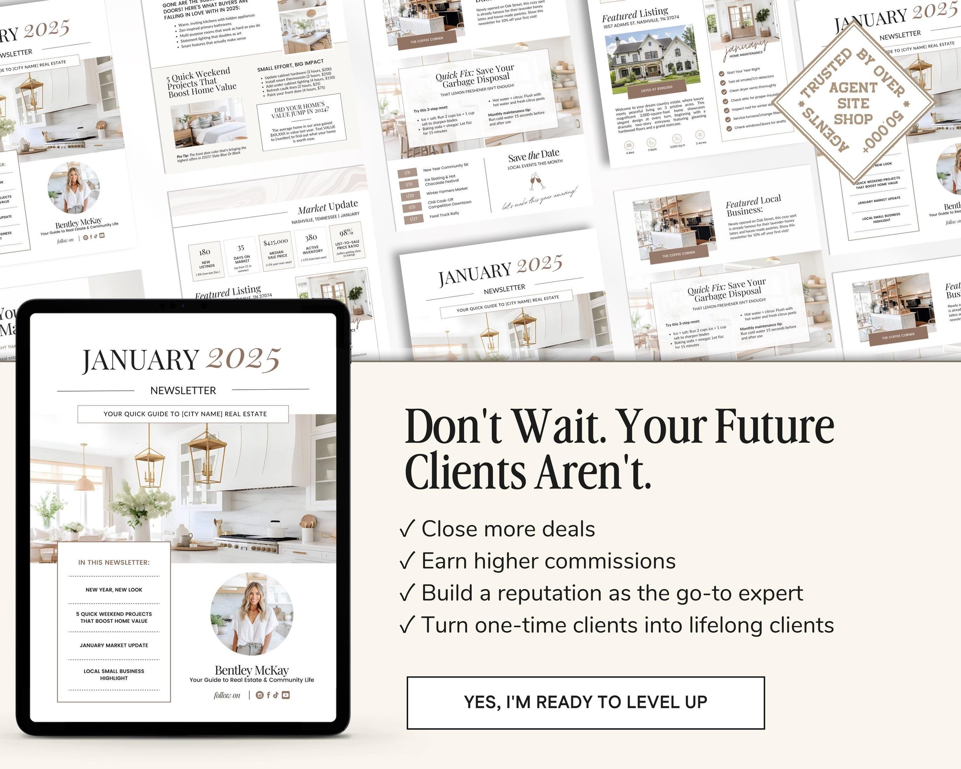 Real Estate January Newsletter | Real Estate Marketing | Real Estate Newsletter | Email Marketing | Canva Template | Printable | New Year