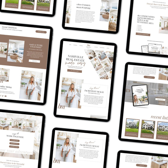Real Estate Canva Website Template | Real Estate Agent Website Template | Landing Page | Lead Magnet | Home Buyer Guide | Home Seller Guide