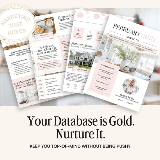 February Real Estate Newsletter | Real Estate Marketing | Real Estate Newsletter | Email Marketing | Canva Template| Printable | Valentine's